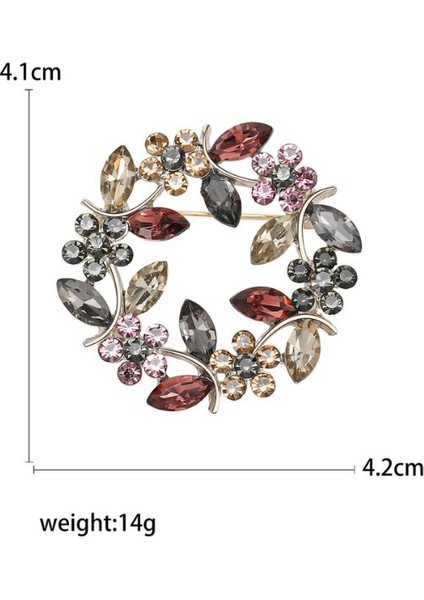 Retro Flower Klasik Model Çelenk Broş-KM-015 fiyatları