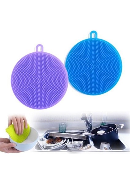2'li Kir Tutmaz Tırtıklı Yüzey Bulaşık Yıkama Pedi