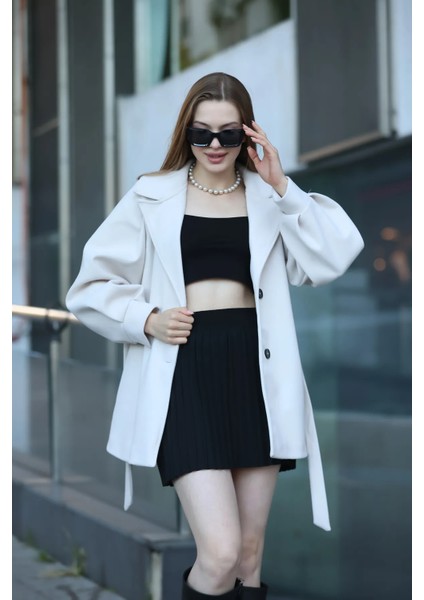 Eyandis Kadın Balon Kol Astarlı Kaşe Ceket indirimleri