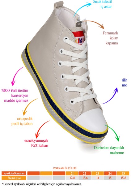 Pant Günlük Bağcıklı Fermuarlı Erkek Bebek Spor Ayakkabı