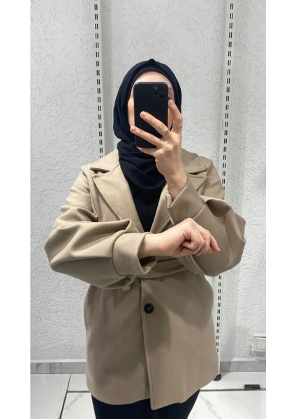 Eyandis Kadın Balon Kol Astarlı Kaşe Ceket modelleri