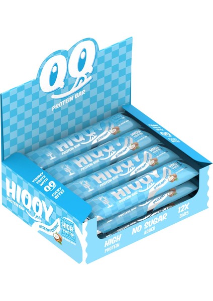 Hiqqy Protein Bar 12*55 gr Creamy Coconut Flavored