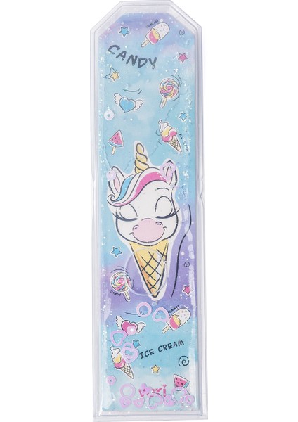 Unicorn Desenli Simli ve Sulu Kitap Ayracı