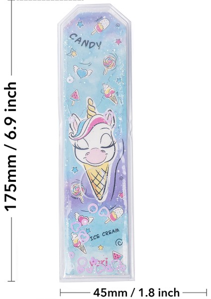 Unicorn Desenli Simli ve Sulu Kitap Ayracı