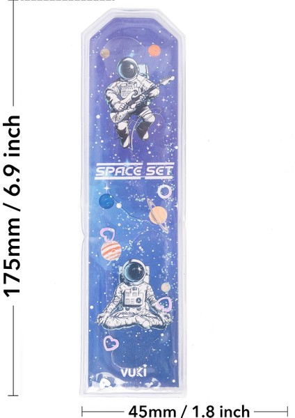 Astronot Desenli Simli Sulu Kitap Ayracı