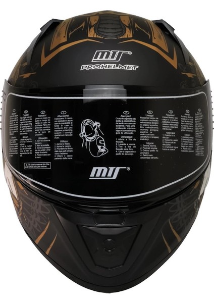 M-801 Anubıs Golg Güneş Vizörlü Kask (Siyah Camlı) fiyatları