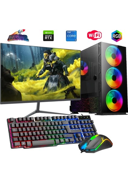 I5 14400F 16GB Ddr4 480SSD 12GB RTX3060 27" 165Hz Mon. Oyun Bilgisayarı