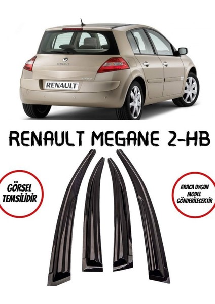Renault Megane 2 Hb Cam Rüzgarlığı 4lü Takım
