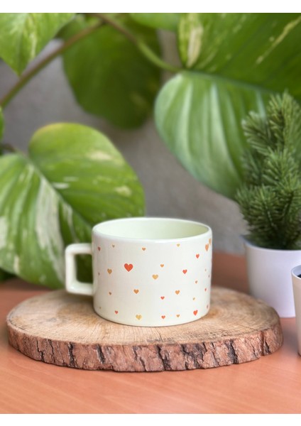 Kalpli Sarı Kupa Bardak, Doğum Günü, Sevgililer Günü, Hediye