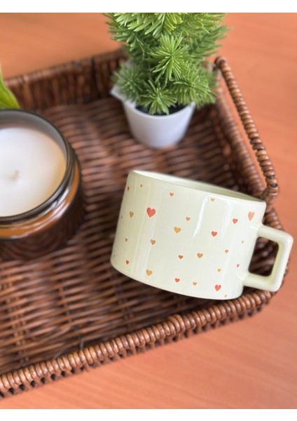 Kalpli Sarı Kupa Bardak, Doğum Günü, Sevgililer Günü, Hediye modelleri