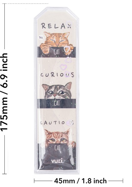 Kedi Desenli Simli Sulu Kitap Ayracı fırsatları
