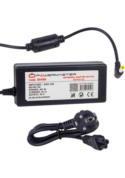 PM-33436 19 VOLT - 2.1 AMPER 5.0*3.0 UÇLU SAMSUNG NOTEBOOK ADAPTÖR