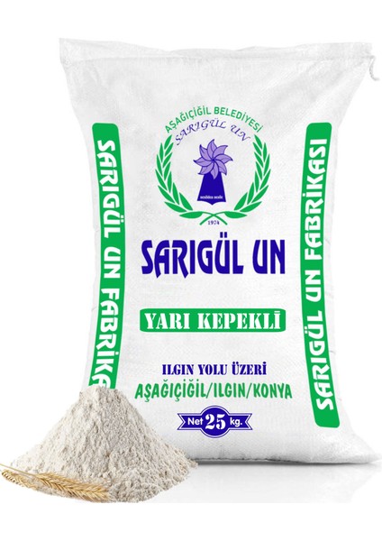 Tam Buğday Unu Yarı Kepekli 25 Kg - Esmer Un, Sağlıklı Ve Besleyici, Yumuşak Hamur Işleri Için Ideal