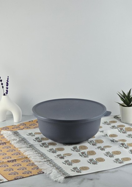 Soft Plastik Saklama Kabı - Mutfak Saklama Kutusu - 2 Litre, 23 cm - Gri