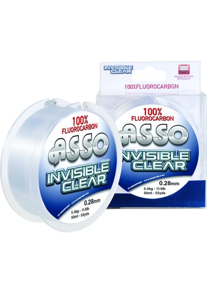 Invisible Clear 0.35 mm 50M %100 Fluorocarbon Misina 7.8kg Çeker