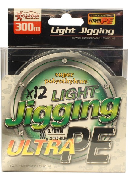 Light Jigging 12X Ultra Pe 0.28 mm 300M Multicolor 12 Örgü Ip Misina 24KG Çeker