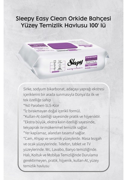 Orkide Bahçesi 100'LÜ Easy Clean, Kireç ve Yağ Çözücü 30'lu ve Rosie Hediye fiyatları