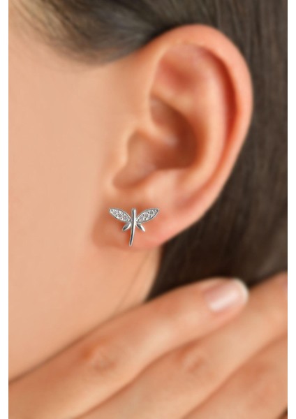 Zirkon Taşlı Rodyum Yusufcuk Minimal Çivili Gümüş Küpe fiyatları