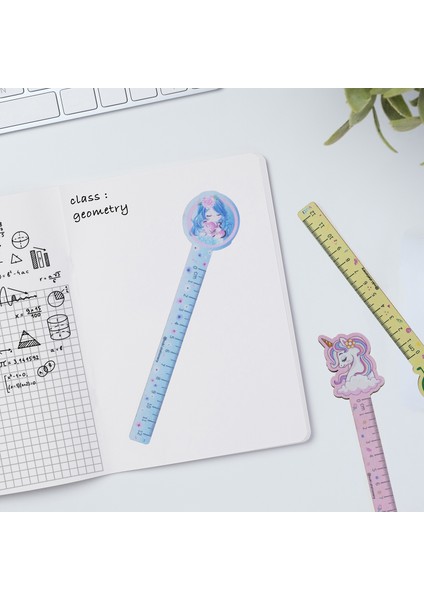 Denizkızı Desenli Özel Tasarım Ahşap Cetvel Kitap Ayracı