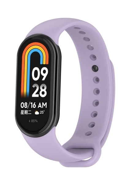 Xiaomi Mi Band 8 Mi Band 9 Uyumlu Silikon Kordon Bileklik Metal Klipsli