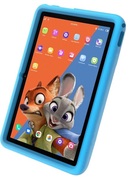Tab8KIDS Tablet 10.1/7 GB/128 GB/13 MP/Android12+Kılıf Dahil (Mavi)