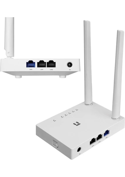 W1 300MBPS 2.4ghz Fe Wan+2xfe Lan Port 2X5DBI Anten Ap Kablosuz Wifi Router