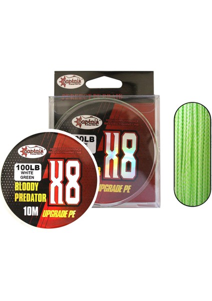 Bloody Predator Upgrade Pe 80LBS 10M Green-White 8 Örgü Jigging Assist Ipi 36.5kg Çeker