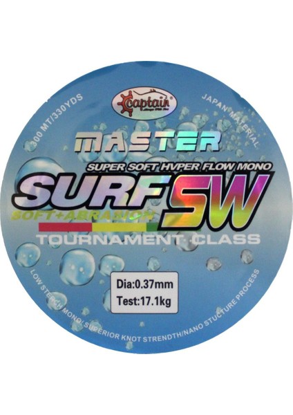 Surf Master 0.40 mm 300M Multicolor Monofilament Misina 18.2kg Çeker fiyatları