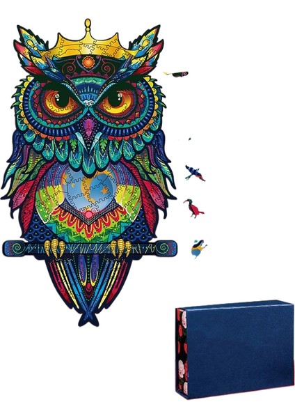 Büyük Şekilli Ahşap Puzzle Düzensiz Üç Boyutlu Hayvan Puzzle (Yurt Dışından)