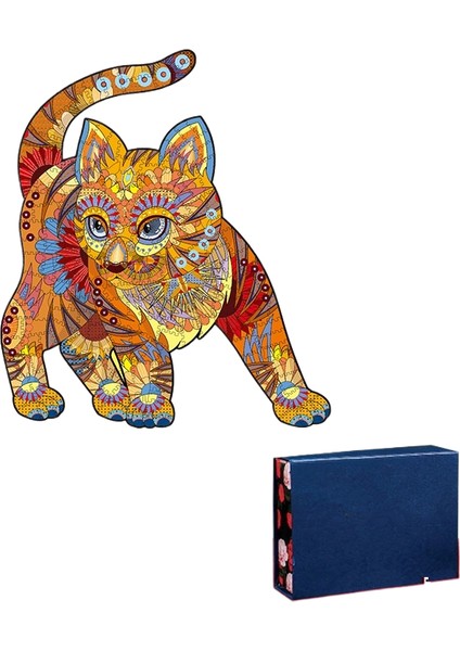 Büyük Şekilli Ahşap Puzzle Düzensiz Üç Boyutlu Hayvan Puzzle (Yurt Dışından)