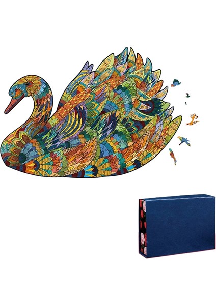 Büyük Şekilli Ahşap Puzzle Düzensiz Üç Boyutlu Hayvan Puzzle (Yurt Dışından)
