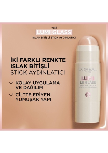 Lumi Glass Islak Bitişli Stick Aydınlatıcı - 620 Glassy Pink Ballet