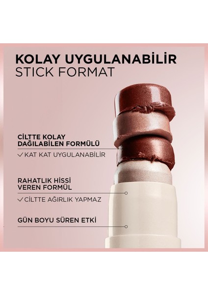 Lumi Glass Islak Bitişli Stick Aydınlatıcı - 620 Glassy Pink Ballet