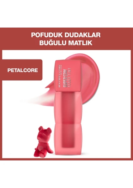 Maybelline New York Super Stay Teddy Tint Uzun Süre Kalıcı Likit Mat Tint 40 Petalcore