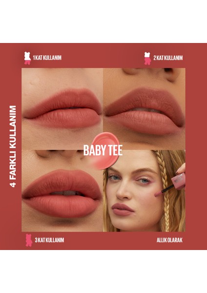 Super Stay Teddy Tint Uzun Süre Kalıcı Likit Mat Tint 25 Baby Tee