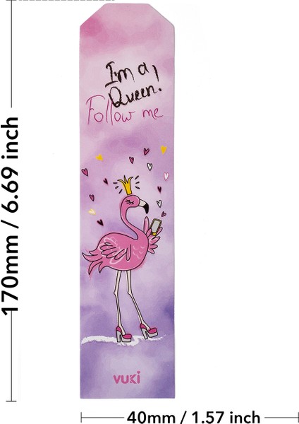 Flamingo Desenli Kağıt Kitap Ayracı fırsatları