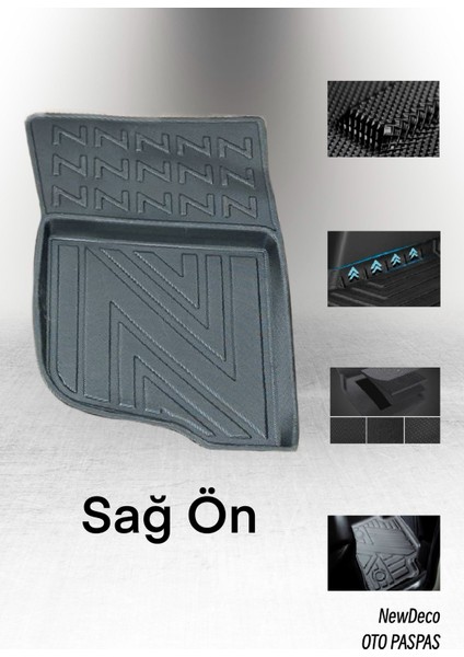 NewDeco Mitsubishi L200 2005-2018 Için 5,5d Carbon Style Havuzlu Paspas - Tpe Malzeme