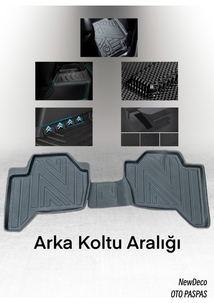 NewDeco Mitsubishi L200 2005-2018 Için 5,5d Carbon Style Havuzlu Paspas - Tpe Malzeme