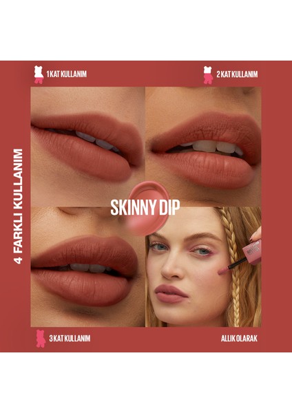 Super Stay Teddy Tint Uzun Süre Kalıcı Likit Mat Tint 15 Skinny Dip