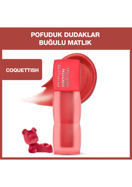 Maybelline New York Super Stay Teddy Tint Uzun Süre Kalıcı Likit Mat Tint 30 Coquettish