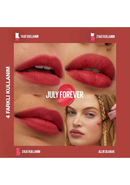 Super Stay Teddy Tint Uzun Süre Kalıcı Likit Mat Tint 35 July Forever