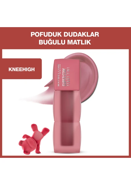 Maybelline New York Super Stay Teddy Tint Uzun Süre Kalıcı Likit Mat Tint 55 Knee High