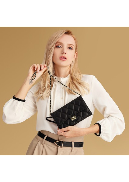 Moda Elmas Kafes Zincir Çanta Küçük Parfüm Tarzı Niş Çanta Kıdemli Anlamda Kadın Kış Yüz Bayanlar Crossbody Çanta (Yurt Dışından)