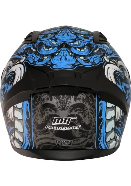 M-801 Myty Blue Güneş Vizörlü Kask (Siyah Camlı) modelleri