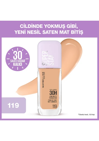 Maybelline New York Super Stay Lumi Matte Fondöten - 119