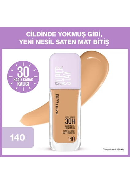 Maybelline New York Super Stay Lumi Matte Fondöten - 140