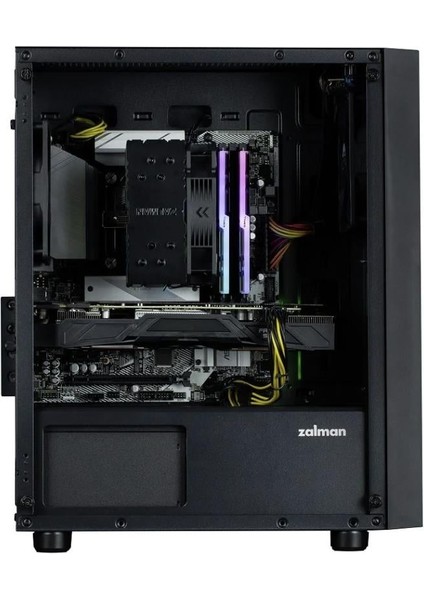 T3 Plus Matx Mini Tower Kasa 1 x Mikrofon 1 x Kulaklık, 1 x USB 3.0, 2 x USB 2.0, 2 x 120MM Fan, Tamperli Cam Yan Kapak