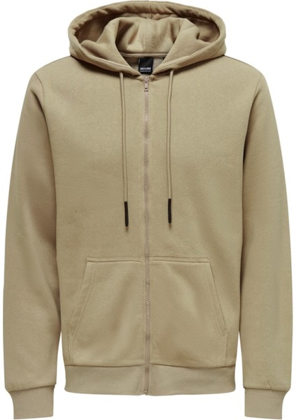 Onsceres Zip Thr. Hoodıe Sweat Noos Erkek Kahverengi Sweatshirt - 22018684