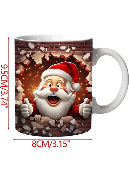 Noel Şişirilebilir Kardan Adam Kupası – Şişkin Tasarımlı Noel Baba Kupası, Noel Için 15OZ ve 11OZ Kahve Kupaları (Yurt Dışından)