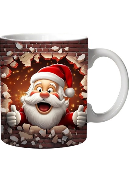 Noel Şişirilebilir Kardan Adam Kupası – Şişkin Tasarımlı Noel Baba Kupası, Noel Için 15OZ ve 11OZ Kahve Kupaları (Yurt Dışından)